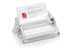 Swingline Stratus Acrylic Business Card Holder, 4 1/2" x 3 1/2" x 2 1/4", Clear, 10135