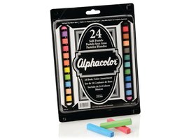 Quartet Alphacolor Soft Square Pastels, Basic Assortment, 24 Colors, 24/Pack, 102004