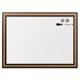 Quartet Magnetic Dry-Erase Board, 17" x 23", Cork Frame