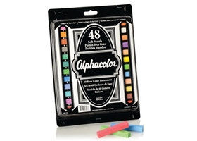 Quartet Alphacolor Soft Square Pastels, Basic Assortment, 46 Colors, 48/Pack, 148007