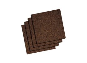 Quartet Dark Cork Tiles, 12" x 12", Frameless, Modular, 4 Pack, 15050Q