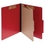 ACCO ColorLife PRESSTEX 4-Part Classification Folders with PermClip Fasteners, Letter, Red, Box of 10, 15649, Price/each