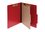 ACCO ColorLife PRESSTEX 4-Part Classification Folders with PermClip Fasteners, Letter, Red, Box of 10, 15649, Price/each