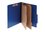 ACCO ColorLife PRESSTEX 6-Part Classification Folders with PermClip Fasteners, Letter, Dark Blue, Box of 10, 15663, Price/each