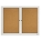 Quartet Enclosed Cork Bulletin Board for Outdoor Use, 4' x 3', 2 Door, Aluminum Frame, 2124, Price/each