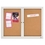 Quartet Enclosed Cork Bulletin Board for Outdoor Use, 4' x 3', 2 Door, Aluminum Frame, 2124, Price/each