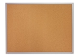 Quartet Cork Bulletin Board, 3' x 2', Silver Aluminum Frame, 2303