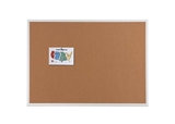 Quartet Cork Bulletin Board, 4' x 3', Silver Aluminum Frame, 2304