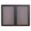 Quartet Enclosed Radius Fabric Bulletin Board, 4' x 3', 2 Door, Graphite Frame, 2364L, Price/each