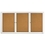 Quartet Enclosed Cork Bulletin Board for Indoor Use, 6' x 3', 3 Door, Aluminum Frame, 2366, Price/each