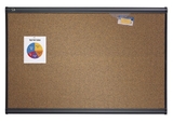 Quartet Prestige Colored Cork Bulletin Board, 3' x 2', Graphite Finish Frame, 243G
