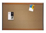 Quartet Prestige Colored Cork Bulletin Board, 3' x 2', Light Cherry Finish Frame, 243LC