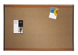 Quartet Prestige Colored Cork Bulletin Board, 4' x 3', Light Cherry Finish Frame, 244LC