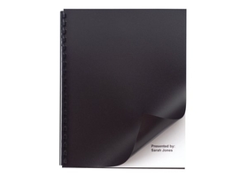 Swingline GBC Solids Standard Presentation Covers, Square Corners, Opaque, Black, 50 Pack, 2514493P
