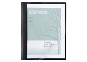 ACCO Poly Clear Front Report Cover, Letter Size, 100 Sheets, Black, 26101A