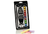 Quartet Alphacolor Chalk Sticks, Assorted Colors, 8 Colors, 12/Pack, 305003