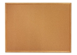 Quartet Cork Bulletin Board, 5' x 3', Oak Finish Frame, 305