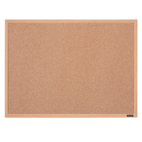 Quartet Cork Bulletin Board, 17" x 23", Oak Finish Frame, 35-380342Q
