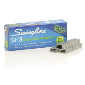 Swingline S.F. 3 Premium Staples, 1/4" Leg Length, 105 Per Strip, 3,750/Box, 35442A