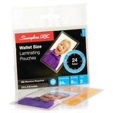 Swingline Gbc Selfseal Nomistakes Cold Laminating Pouches, Document Size: Wallet, Pack Quantity: 5, 3747222C