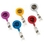 Swingline GBC Retractable Badge Reel, Translucent Primary Color Assortment, 5 Pack, 37472, Price/PH