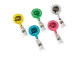 Swingline GBC Translucent Retractable Carabiner Badge Reels, Clear, Pack Of  25