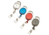 Swingline GBC Translucent Retractable Carabiner Badge Reel, Assorted Colors, 4 Pack, 3747498