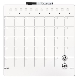 Quartet Magnetic Dry-Erase Calendar Tile, 14" x 14", 1-Month Design, Frameless, Modular, 48114-WM