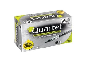 Quartet EnduraGlide Dry-Erase Markers, Fine Tip , Black, 12 Pack, 5001-13MA
