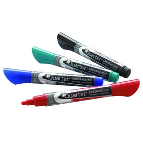 Quartet EnduraGlide Dry-Erase Markers, Bullet Tip, Assorted Colors, 4 Pack, 5001-1MA
