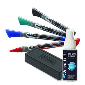 Quartet EnduraGlide Dry-Erase Markers Accessory Kit, Fine Tip, Assorted Colors, 5 Pack, 5001M-5SKA