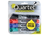 Quartet EnduraGlide Dry-Erase Markers, Chisel Tip, Assorted Colors, 4 Pack, 5001MA