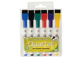 Quartet ReWritables Mini Dry-Erase Markers, Magnetic, Assorted Classic Colors, 6 Pack, 51-659312QA