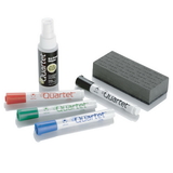 Quartet 4-Count Broad Dry-Erase Marker Kit, 1 Eraser, 2 oz. Spray Cleaner, 51-659672QA