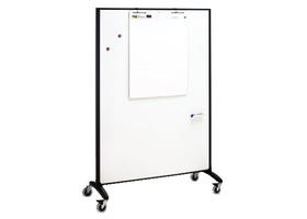 Quartet Motion  Room Divider, 4' x 6', DuraMax Porcelain Whiteboard Surface, 6640MB