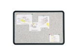 Quartet Contour Granite Bulletin Board, 4' x 3', Black Frame, 699375