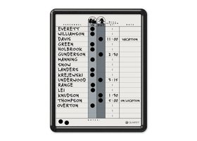 Quartet Classic Gray In/Out Board, 11" x 14", DuraMax Porcelain, Black Frame, 750
