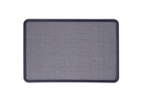 Quartet Contour Fabric Bulletin Board, 3' x 2', Navy Frame, Blue Fabric, 7693BE
