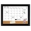 Quartet Magnetic Combination Calendar Board, 17" x 23", Dry-Erase & Cork, 1-Month Design, Espresso Frame, 79275, Price/each