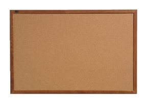 Quartet Cork Bulletin Board, 17" x 23", Oak Finish Frame, 85212B