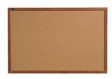 Quartet Cork Bulletin Board, 2' x 3', Oak Finish Frame, 85223B