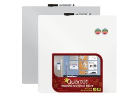 Quartet Magnetic Dry-Erase Board Tile, 14" x 14", Frameless, White, 85402-WM