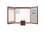 Quartet Laminate Conference Room Cabinet, 4' x 4', Whiteboard/Bulletin Board Interior, Mahogany Finish, 878, Price/each