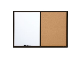 Quartet Combination Board, 2' x 3', Dry-Erase & Cork, Black Finish Frame, 95223B