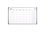 Quartet Arc Cubicle Whiteboard Calendar, 30" x 18", Magnetic, Aluminum Frame, ARCCP3018, Price/each