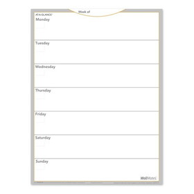 AT-A-GLANCE Undated WallMates Self-Adhesive Dry-Erase Weekly Planning Surface, Large, 24" x 18"