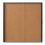 Quartet Enclosed Cork Bulletin Board for Indoor Use, 56" x 39" or 18 Sheets, 2 Sliding Doors, Aluminum Frame, EISC3956, Price/each