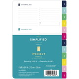 Simplified System by Emily Ley 2023 Weekly Refill, Loose-Leaf, Desk Size, 5 1/2
