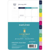 Simplified System by Emily Ley 2023 Monthly Refill, Loose-Leaf, Desk Size, 5 1/2