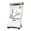 Quartet Euro Magnetic Presentation Easel, Whiteboard/Flipchart, 27" x 39", Silver Frame, EU500E, Price/each